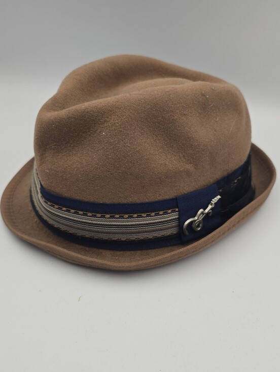 Other - Carlos By Carlos Santana Wool Felt Trilby Fedora Brown Hat Size Medium